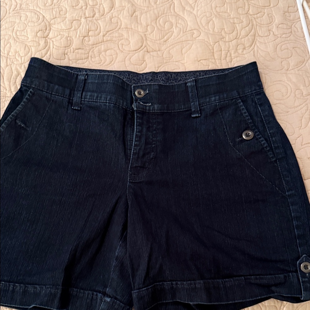 Women's Dark Blue Denim Shorts